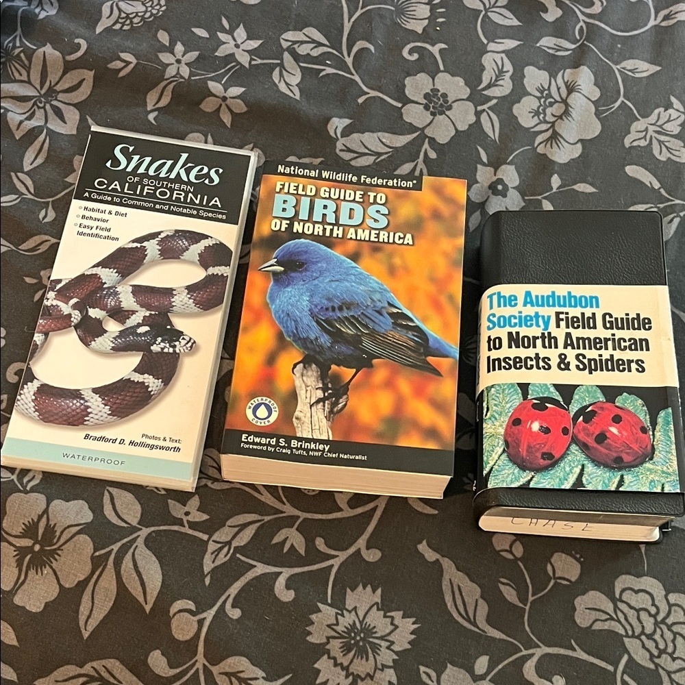 Field Guides Book Bundle Birds of North America Snakes Insects Spiders